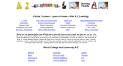 Desktop Screenshot of a-zlearning.com