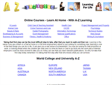 Tablet Screenshot of a-zlearning.com